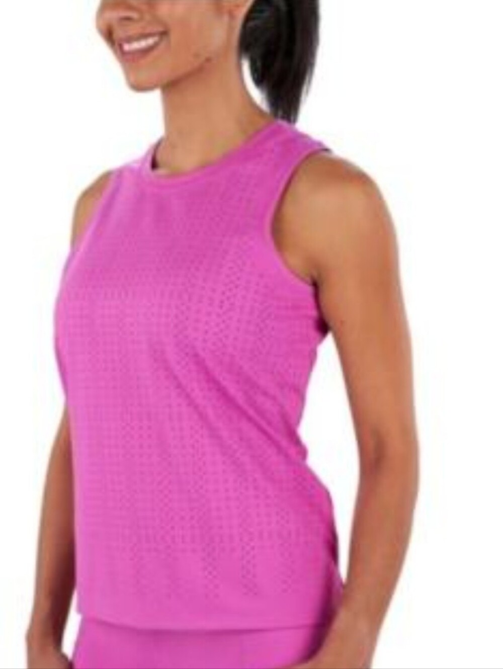 Members Mark Purple Punk Sleeveless Perforated Tank Top Size Medium